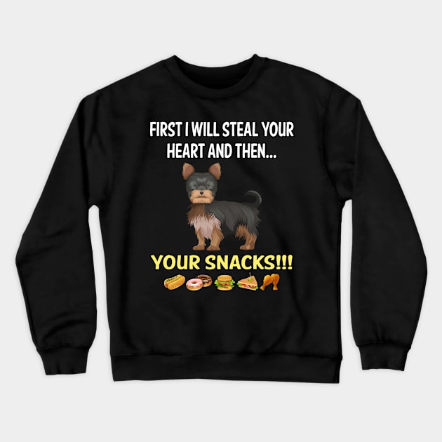 Steal Heart Yorkshire Terrier 36 Crewneck Sweatshirt by blakelan128